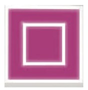 Plafoniera Contemporanea Frameplus Metallo Magenta Led 36W