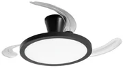 Ventilatore da soffitto LED-CONDOR-NER trasparente, D. 49 cm INTEC