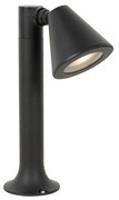 Paletto da esterno moderno nero 30 cm IP44 orientabile - Ciara