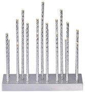 Candeliere natalizio LED 19xLED/3xAA grigio