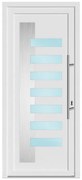 Portoncino d'ingresso in pvc 20022 L 80 x H 210 cm bianco apertura sinistra, falso telaio non incluso