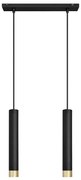 LED Lampadario a sospensione con filo TUBA 2xGU10/4,8W/230V nero/oro