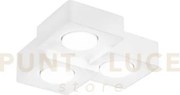Plafoniera athen quadrata bianca 3 luci attacco gx53 27x27x7,3cm in...