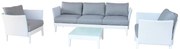 OPUS - salotto da giardino 5 posti in alluminio completo di cuscini