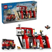 Playset Lego 60414 Fire station with Fire engine