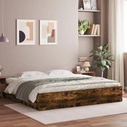 Giroletto con cassetti rovere fumo 200x200 cm legno multistrato