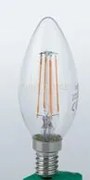Lampadina led filamento candela dimmerabile attacco e14 4w 470lm 4...