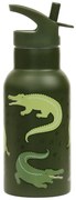 A Little Lovely Company - borraccia in acciaio inox, 350 ml - coccodrillo