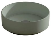 Lavabo da appoggio Colors tondo in ceramica L 37 x P 37 x H 12 cm verde