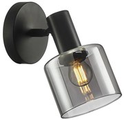 ITALUX WL-65342-1 BK+SG - Faretto da parete SANTIA 1xE27/40W/230V