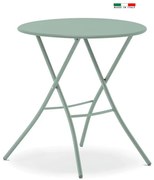 Tavolo da pranzo per giardino Gaia FIAM struttura e superficie in Acciaio  verde per 2 persone Ø 67 cm