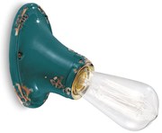 Applique Vintage Senza Diffusore Ceramica Verde 1 Luce E27