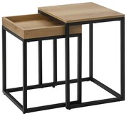 Set di 2 tavolini d'appoggio ELDUR marrone/nero