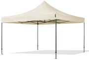 TOOLPORT 4x4 m gazebo pieghevole, PREMIUM acciaio, crema - (600093)