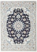 Nain Tappeto persiano 210 x 150 Blu (Iran) Annodato A Mano