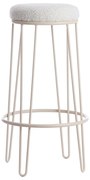 Sedia da bar color crema in imbottito (altezza della seduta 73 cm) Alice – Light &amp; Living