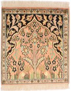 Cashmere Silk Tappeto orientale 50 x 50 Beige (Indian) Annodato A Mano