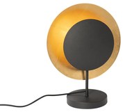 Lampada da tavolo Art Déco nera con oro - Emilienne