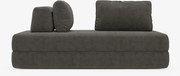 Rift divano letto matrimoniale 2 posti e 3 posti con schienali mobili - materasso alto 24 cm e memory foam in tessuto smacchiabile T31