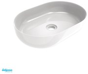 Ponsi "Musa" Lavabo D'Appoggio Ovale Da 60 Cm Bianco Lucido