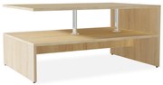 Tavolino da caffè in truciolato 90x59x42 cm quercia