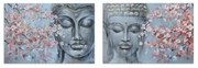 Tela DKD Home Decor 120 x 2,8 x 80 cm Buddha Orientale (2 Unità)