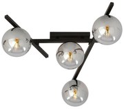 Plafoniera SMART 4xE14/10W/230V nero/grigio