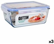 Porta pranzo Ermetico Quttin   Rettangolare 3,5 L (3 Unità)