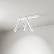 Spot Contemporaneo Bambù Alluminio Bianco 3 Led Integrato 10W