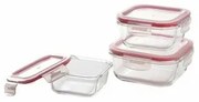 Set di scatole porta pranzo Bergner Q4052 Quadrato Vetro Borosilicato (3 pcs)