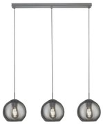 Balls 3lt bar pendant - metallo cromato e vetro fumé