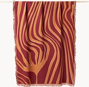 Coperta in cotone reversibile con frange Alia