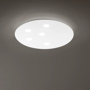 Plafoniera Contemporanea Random Alluminio Bianco Led Integrato 45W