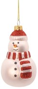 Decorazione per albero di natale in vetro fatta a mano ø 7 cm Snowman – Sass &amp; Belle