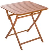 Tavolo da pranzo per giardino pieghevole Idaho NATERIAL struttura e superficie in alluminio arancione per 2 persone 75x75cm