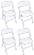 LUCIE - sedia pieghevole salvaspazio set da 4 monocolor