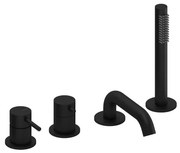 Rubinetto per vasca getto laminare cristallino Loop nero SANYCCES