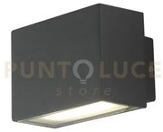 Applique biemissione led agera nera 6w 680lm cct 3000k / 4000k ip54...