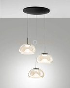 Brena sospensione cognac 3 luci tonda a led cct 2700k - 3000k - 400...