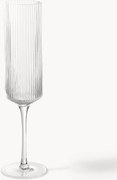 Set di 2 flute da champagne in vetro soffiato Ripple