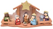 Presepe natività Stella illuminata con luce Led 33x11x17 cm Bianco caldo Viscio