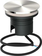 Faro LED interrato da Giardino 6W IP67 24V Luce Radente 360°- Inox Colore Bianco Caldo 3.000K