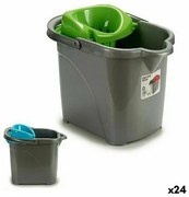 Secchio per Pavimenti Con ruote Plastica 15 L 31 x 31 x 41 cm (24 Unità)