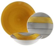 Set di Stoviglie Versa Leanne Giallo Gres 26,5 x 26,5 cm 18 Pezzi