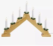 Markslöjd 704643 - Candeliere di Natale OLA 7xE10/3W/230V marrone