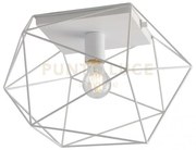 Plafoniera abraxas bianca 1 luce attacco e27 20x18,5x26,5cm in metallo