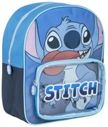 Zaino Scuola Stitch Azzurro 25 x 3 x 12 cm