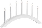 Markslöjd 705953 - Candelabro natalizio AVENTO 7xE10/3W/230V bianco