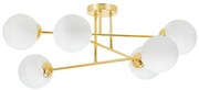 Lampadario a sospensione con supporto rigido 6xE27/35W/230V diametro 80 cm oro