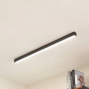 Lucande Plafoniera LED Teniona, 101 cm, nero, alluminio